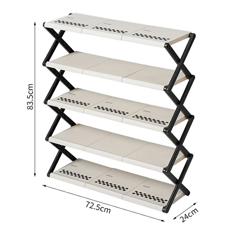 Diy Simple Shoe Rack Multi-layer Plastic Easy To Assemble Dormitory Shoe Cabinet Stackable Shoe Rack