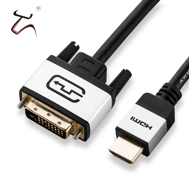 Vnew factory cheap price new design hot sell 24k hdmi male to DVI male cable  for PS3 PS4 HDTV Project computer