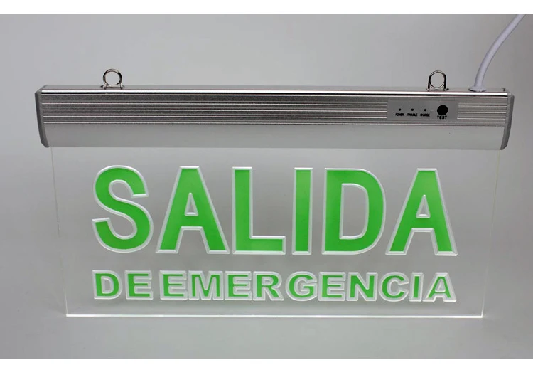 Wholesale Plate Sign Rechargeable Emergency Light indoor led exit sign