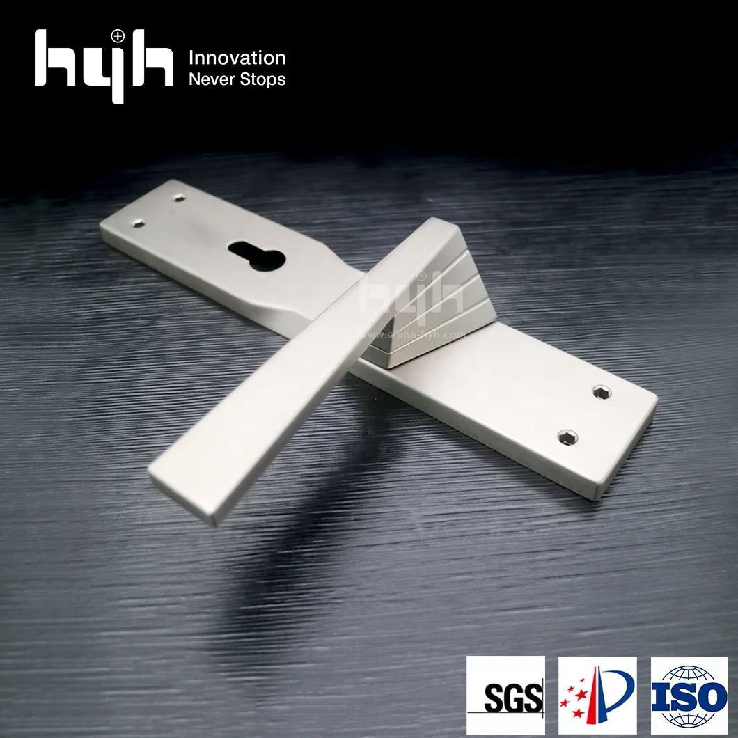 Guangdong-hyh Hardware Morocco Security High Quality Plate Door Handle, Hot Sale Door Handle On Plate