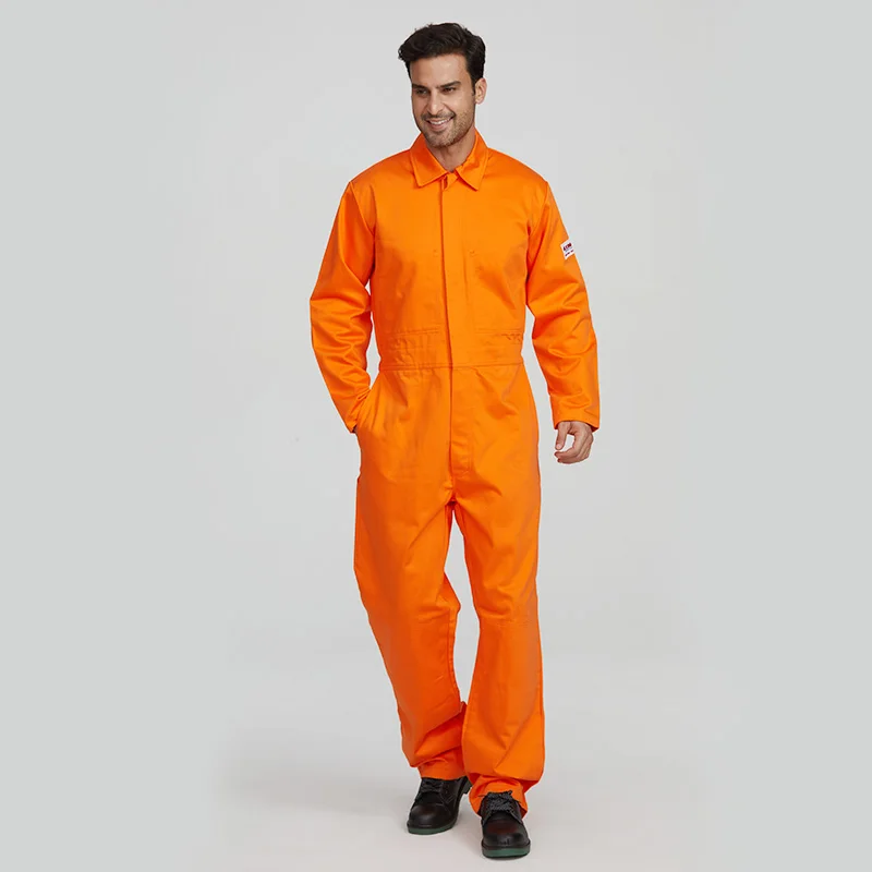 FRECOTEX Unisex Cotton Work Anti Fire Coveralls Breathable Fire Flame Retardant Safety Fr Fire Proof Coverall
