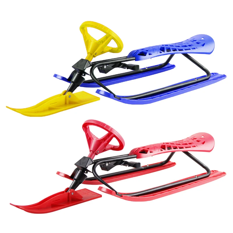 Outdoor Ski Snowmobile Adult Children  Spiderman ski car snowmobileice car iron sledge