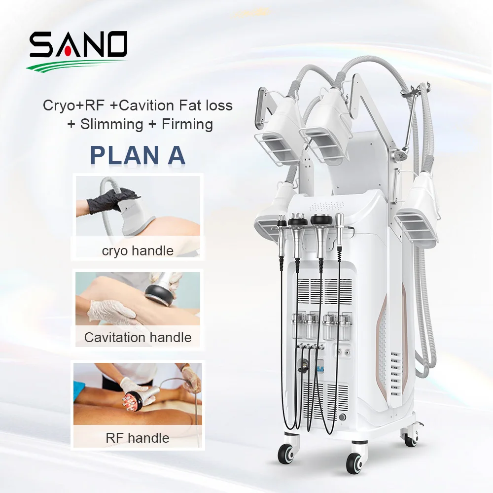 360 Cryolipolysis Machine Fat Freezing Cavitation System Cryo With Four RF Head Slimming Machine