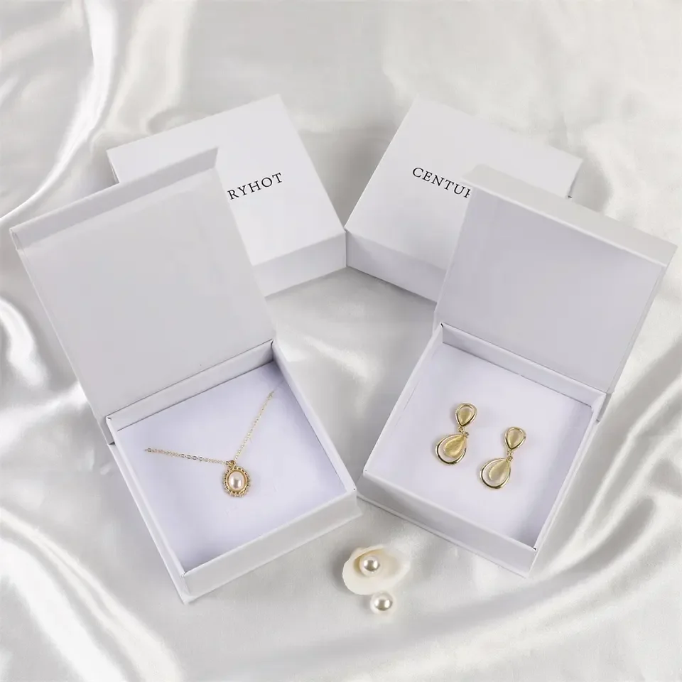 Custom Luxury Small Magnetic Closure 1200g Paperboard Ring Necklace Jewelry Gift Packaging Box with Logo
