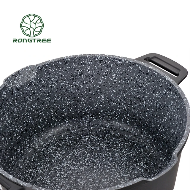 Hot Selling 24cm Aluminum Foil Casserole Pot High Quality Nonstick Kitchen Cooking Pots with Custom Logo Casseroles Pan Set