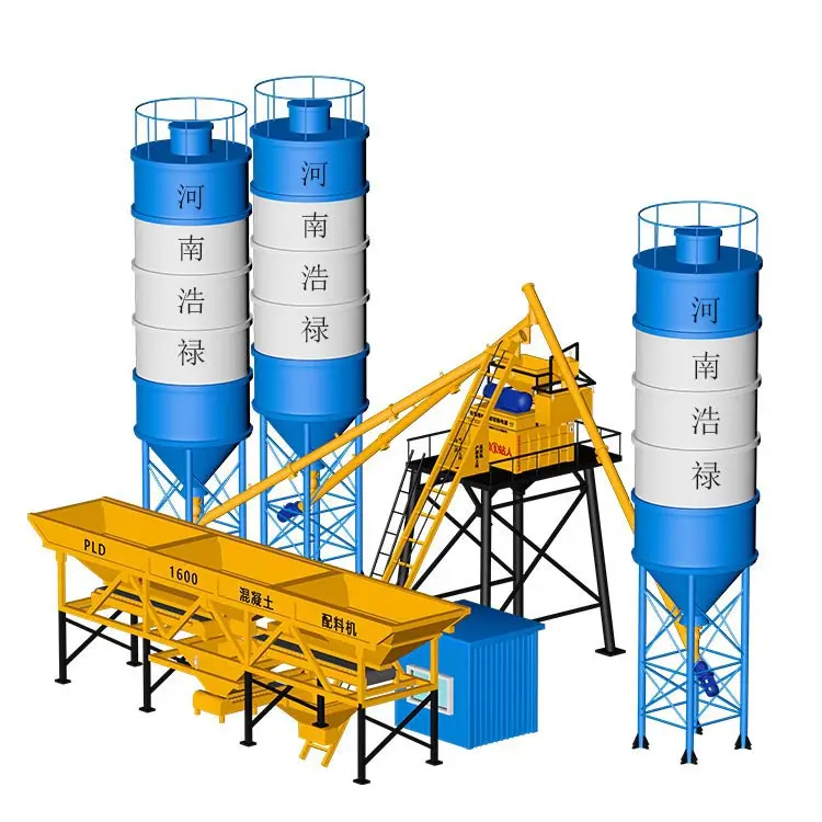 Small Electric Concrete Batching Plant Mixer 25-35 Mini Concrete Production Line Competitive Price for Sale