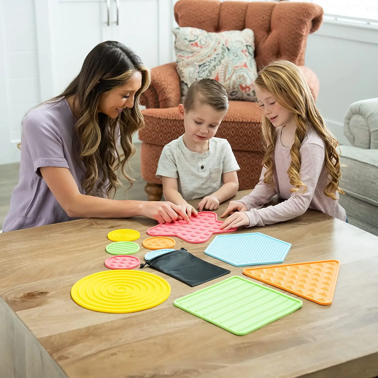 Силиконовый сенсорный тактильный Коврик для пола силиконовые подходящие игровые сенсорные диски успокаивающий коврик тактильные плитки