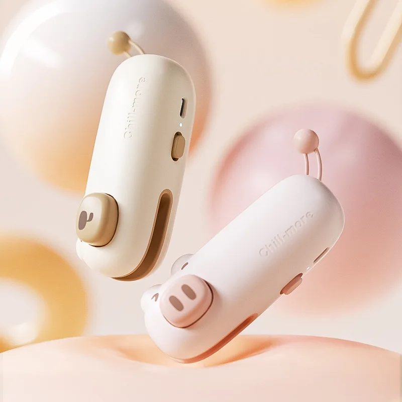 2024 new style Cute cartoon Portable snack Seal Clip Mini Hot Pack Seal Mini Bag Seal USB Rechargeable Instant