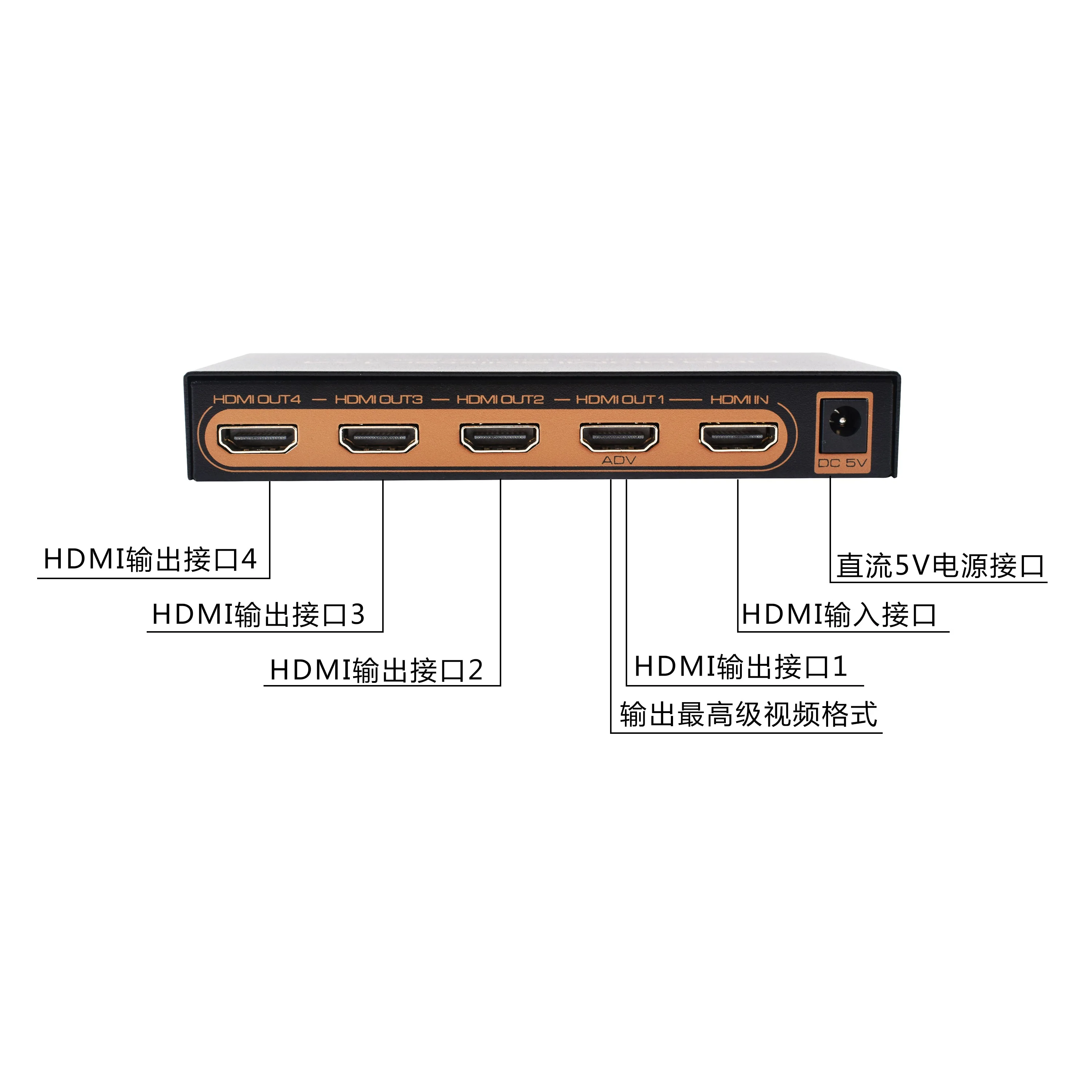  HDSP0019M1 Удлинитель Hdmi сплиттер 1x4 Full 1080P 3D HDMI переключатель 4K 4