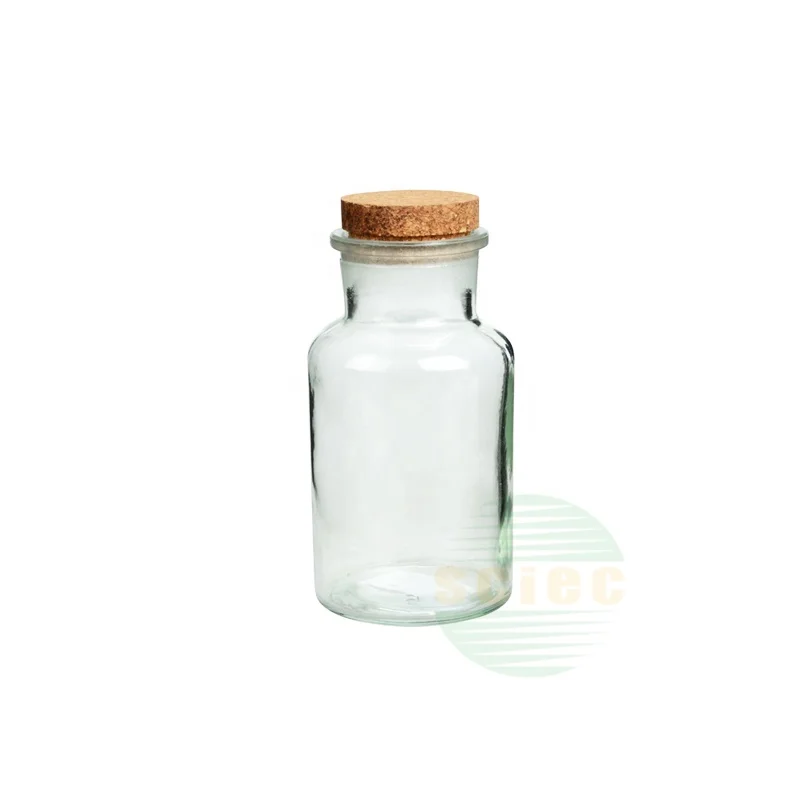 wide mouth 30ml 60ml  125ml 250ml ultraviolet glass  Apothecary Bottle with glass stopper airtight