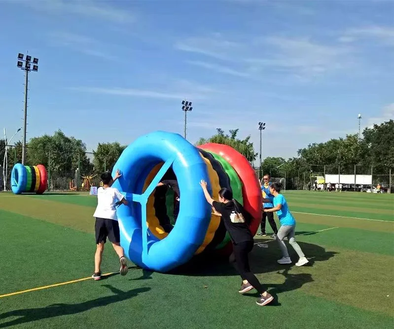 Лидер продаж Коммерческая Аренда команда строительная игра активная надувные динамические пять колец для детей и взрослых