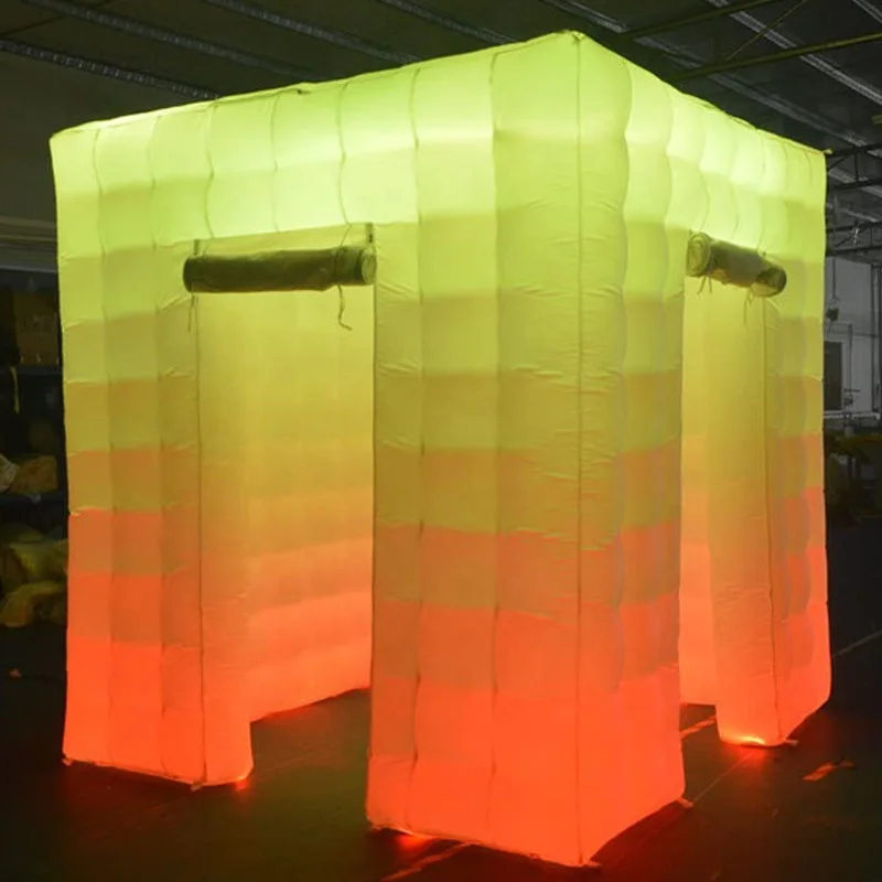 Wedding portable cheap inflatable cube LED photo booth