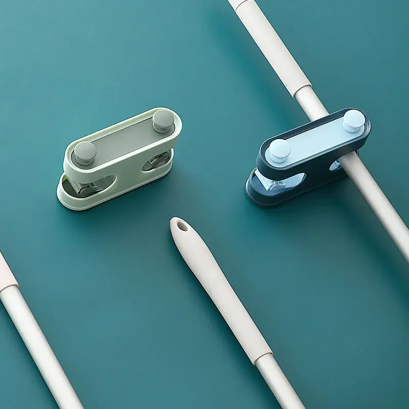 Broom Holder Heavy Duty Practical Clip Mop Organizer Wall Mount Hook Stainless Steel Storage Space Saving Hanger Multifunctional