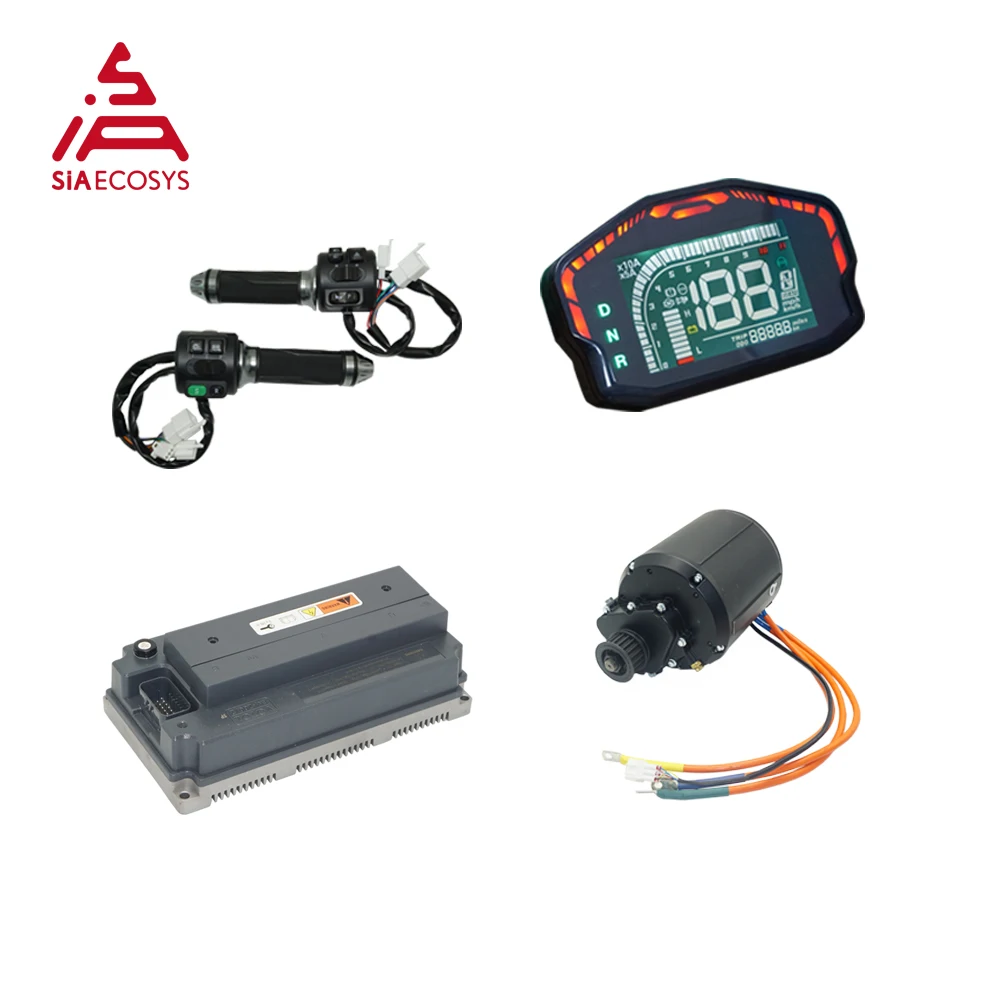 Новый комплект двигателя SIAECOSYS/QSMOTOR с жидкостным охлаждением 138 V3 4000W 90H мотор редуктором в соответствии контроллером EM200-2