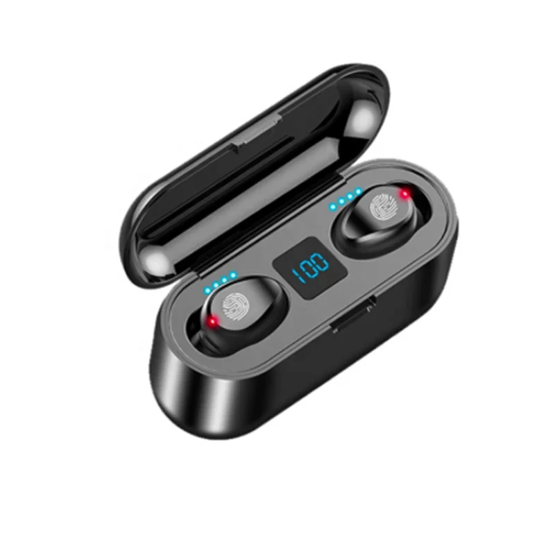 OEM 8d wireless earbuds waterproof ear phone hands free earphone noise cancel earbuds with power bank charging case