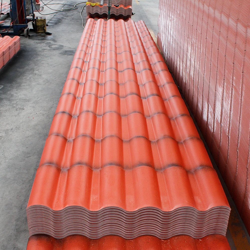 Corrugated Roma synthetic resin sheet modern house flat roof materials transparent plastic supplier roofing tile
