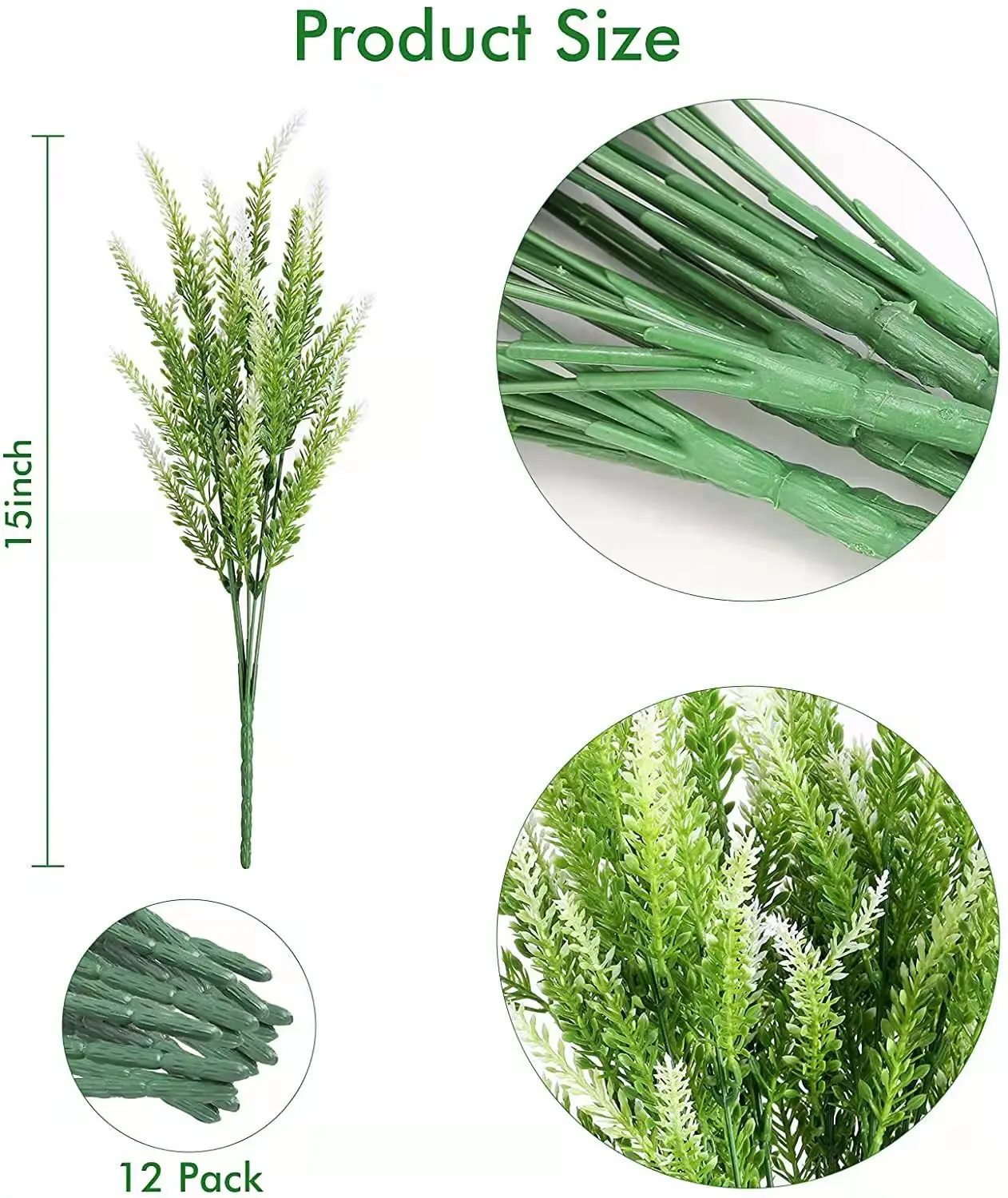 YIWAN wholesale Artificial Flocked Lavender Bundle Flowers Bouquet Plastic Plants Home Kitchen Office flower