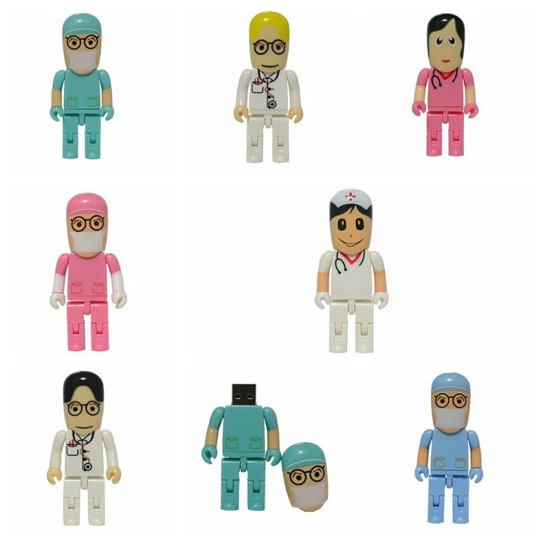 Рекламный милый больничный подарок мультфильм Доктор модель Usb Memory Stick