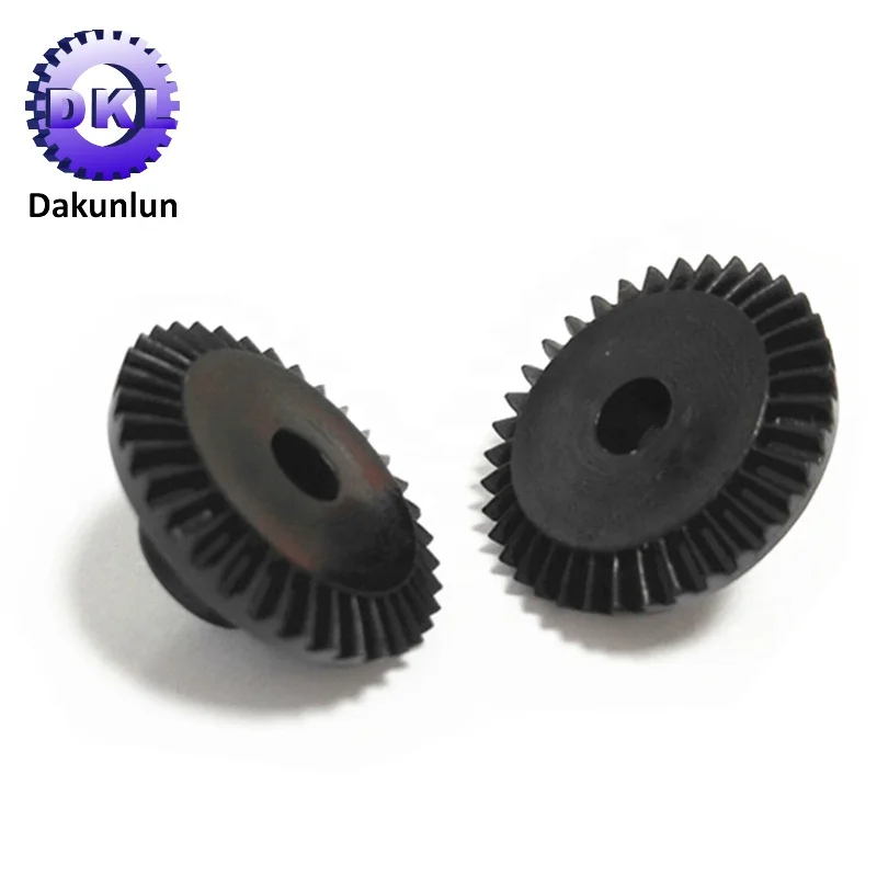 Factory OEM High Precision Black Nylon Plastic Spiral Bevel Gear