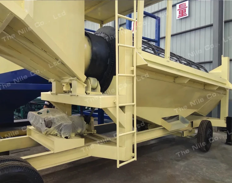 Mobile Gold Trommel Wash Plant With Sluice Box For Sale