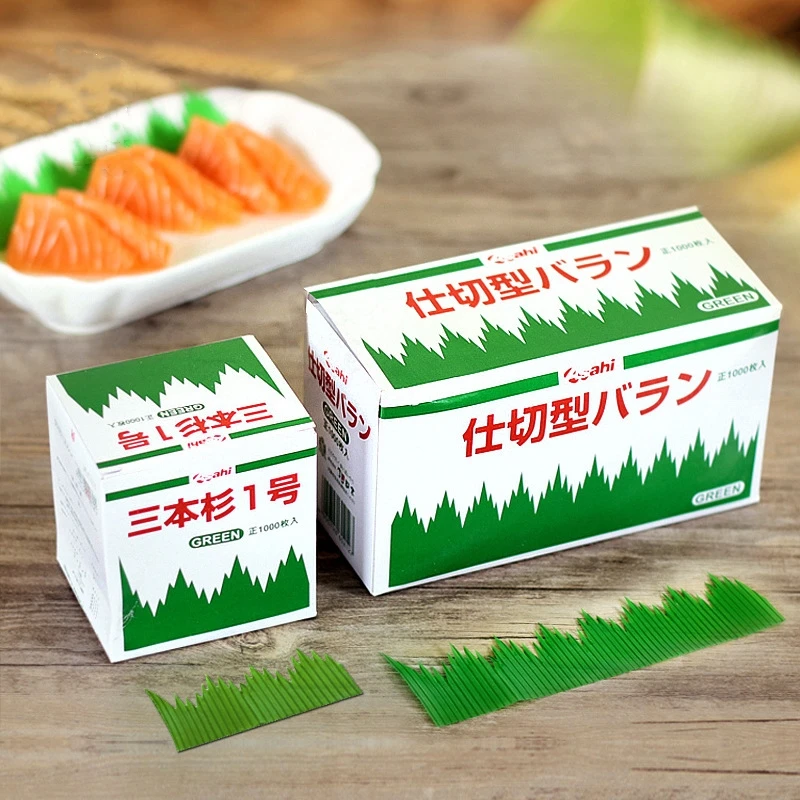 Estick Sushi Grass Divider Bento Box Food Divider Decoration Sushi Grass Baran Garnish 1000pcs  Leaf Japanese Plate Leaves