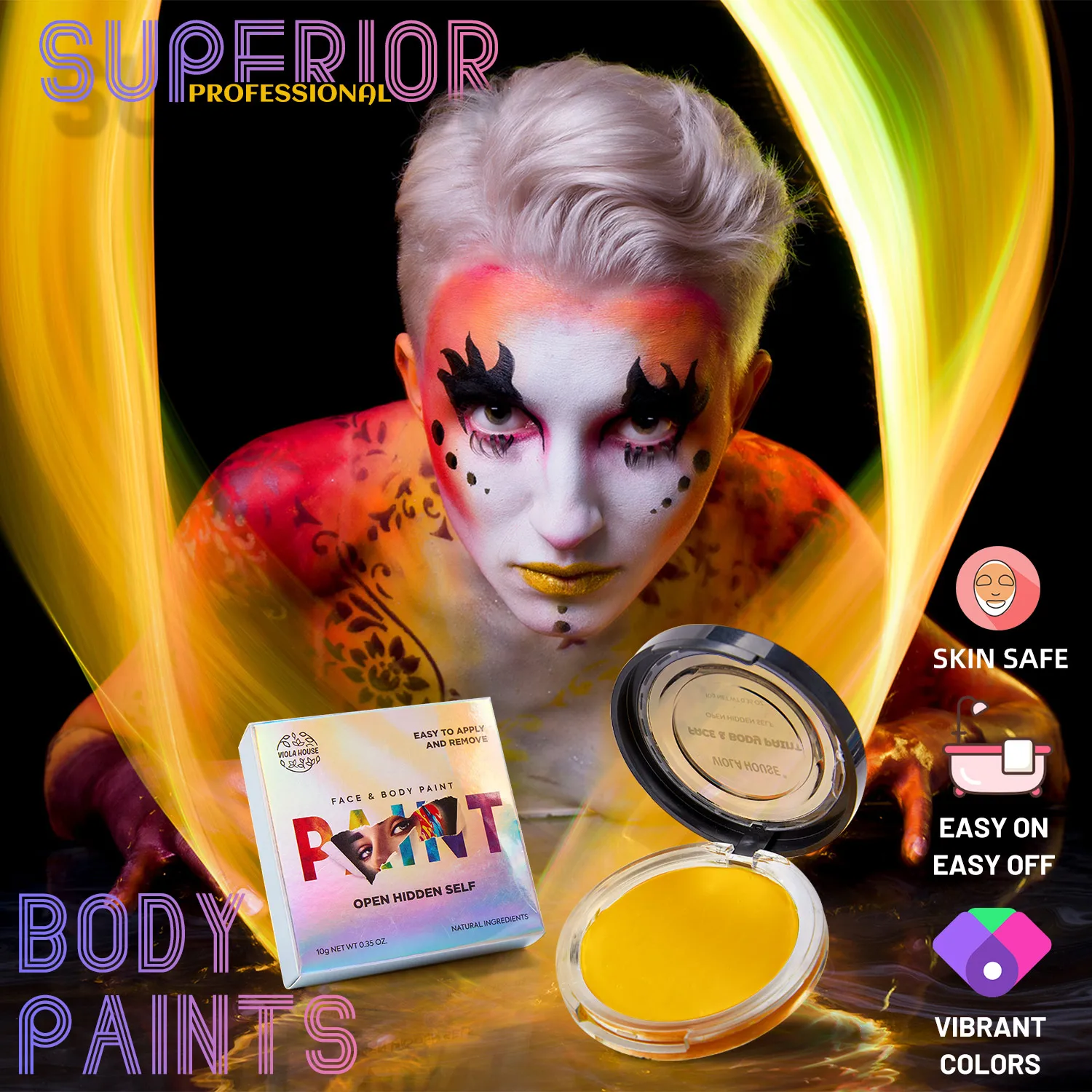 Water Based Face And Body Paint Professional Face And Body Paint Halloween Face Body Paint