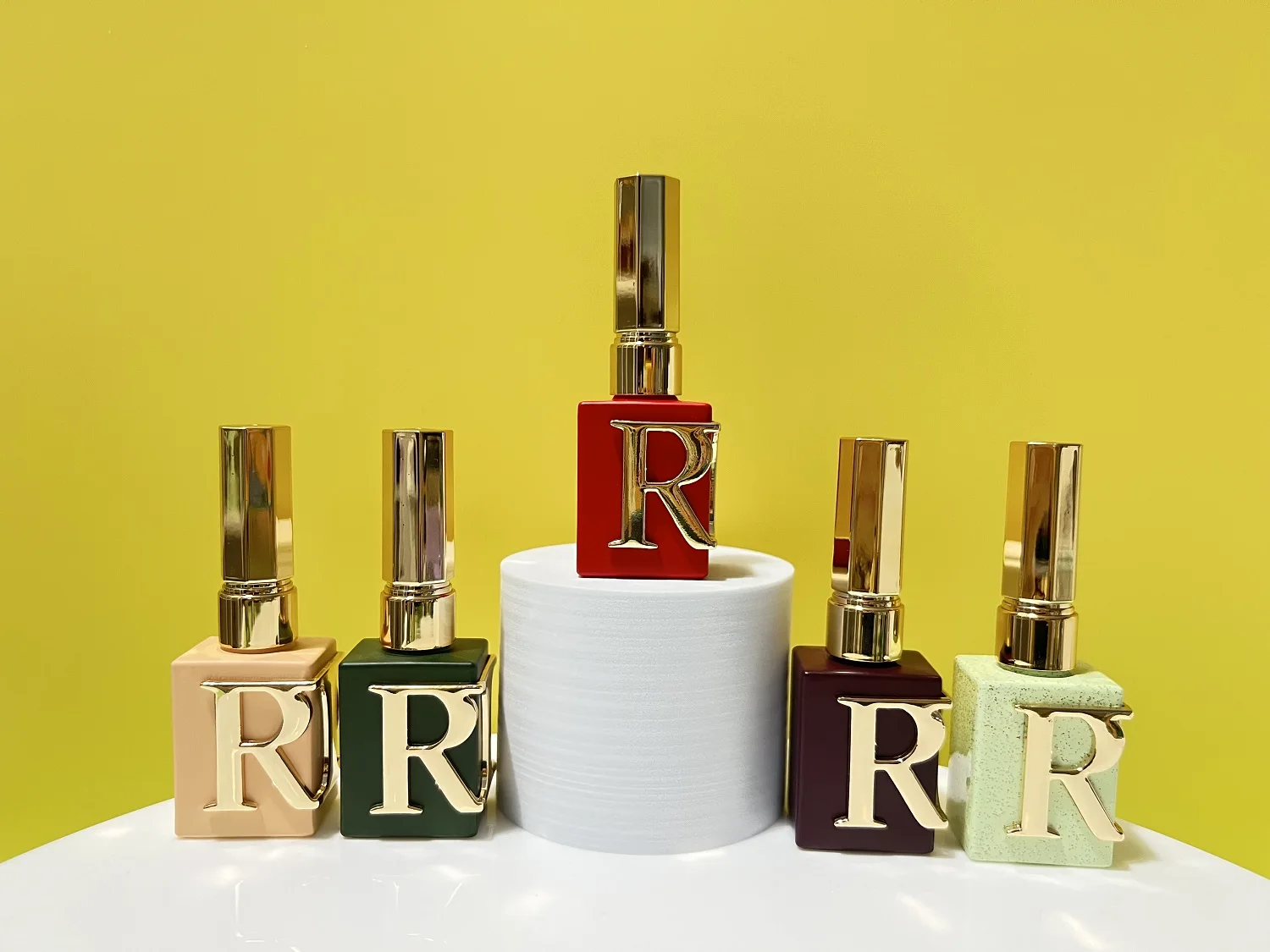 15ml Custom Color Logo Artwork Printing Empty Square UV Proof Gel Glass Nail Polish Bottle with Color Matched Cap