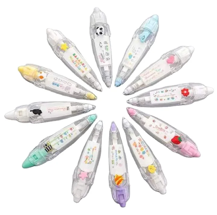 Wholesale  DIY Diary Stickers Cute Cartoon Animals Press Correction Tape Decorative Pen for School Students G