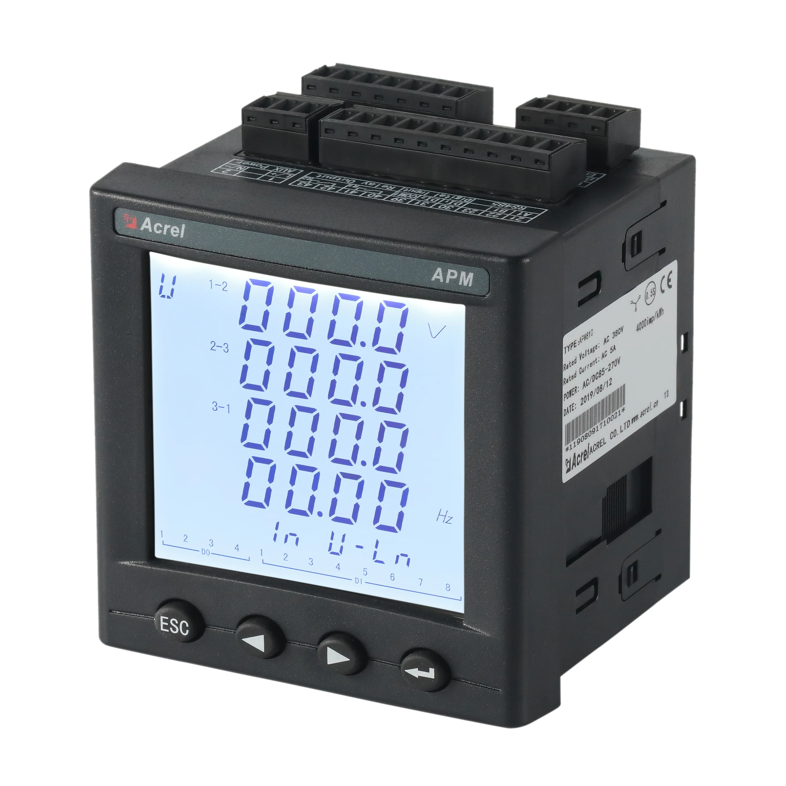 Acrel Hot Sell 3 phase Profibus energy monitor analyzer class 0.5s multifunction meter power analyzer for PV grid-connected cabi