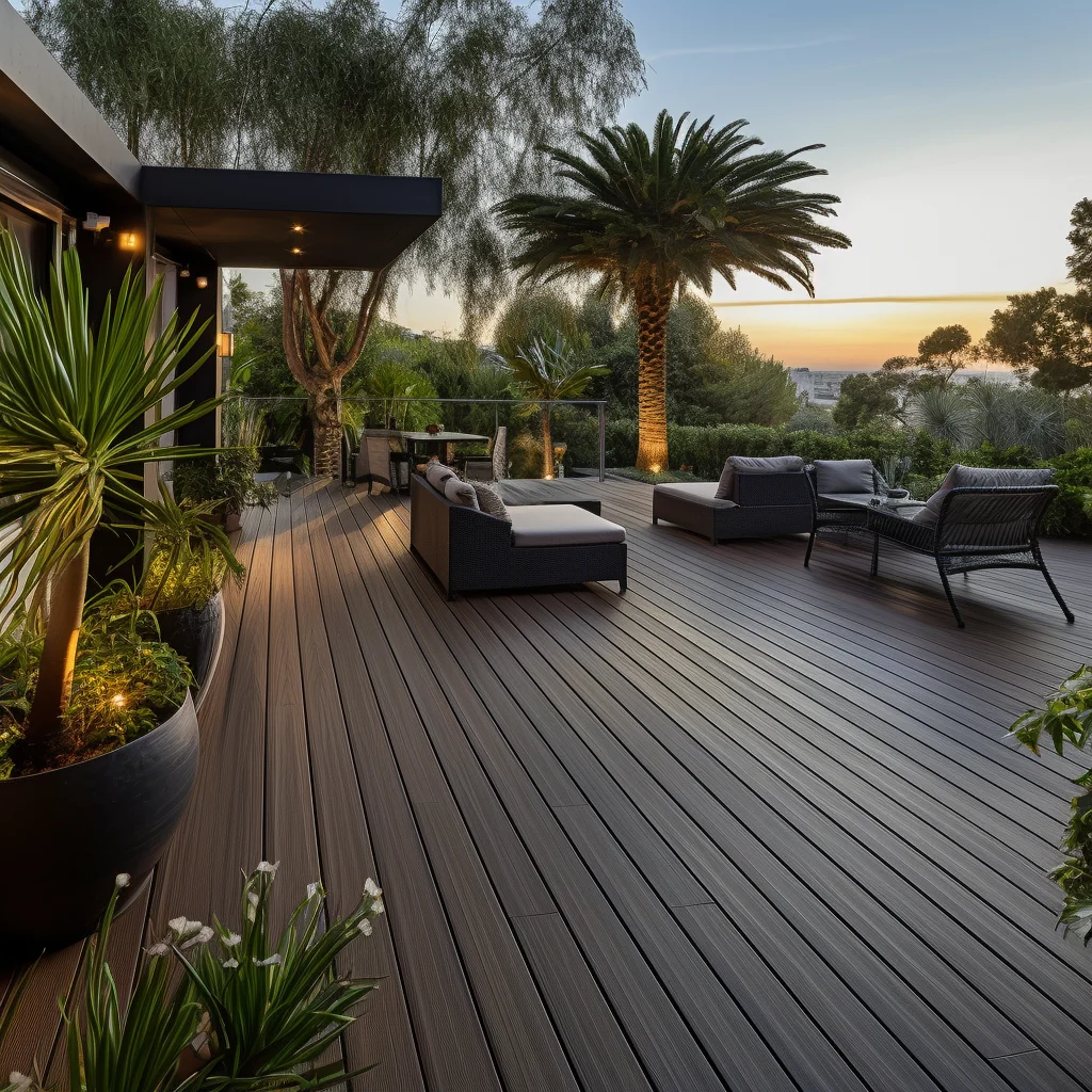 Anti-uv Durable Easy Installation Plastic Teak Decking For Boats malaysia outdoor solid wood flooring