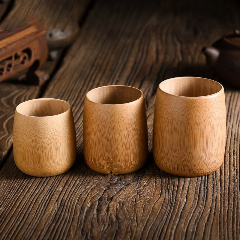  Wholesale 200ml 8oz 100% natural reusable eco friendly custom logo bamboo water coffee tea