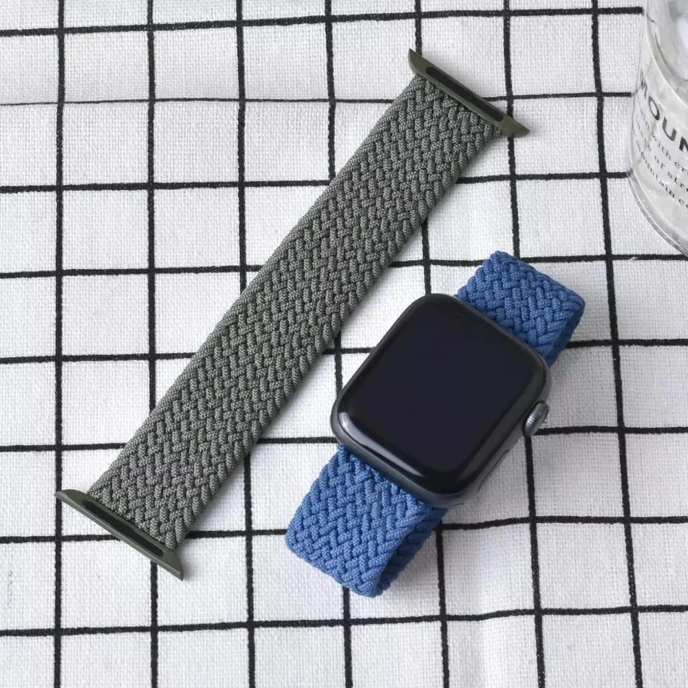  Плетеная сольная петля для Apple watch band 44 мм 40 38 42 тканевый нейлоновый эластичный пояс браслет iWatch series 3 4 5 se