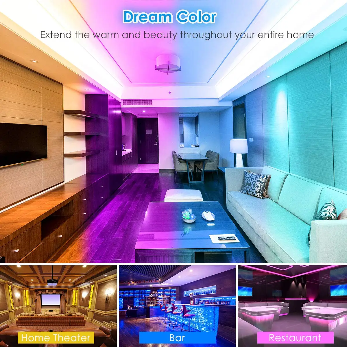 Led Strip Light Kit Waterproof Led Tape Dc 12v Smd 5050 Rgb Flexible Led Light Strip For Living Room