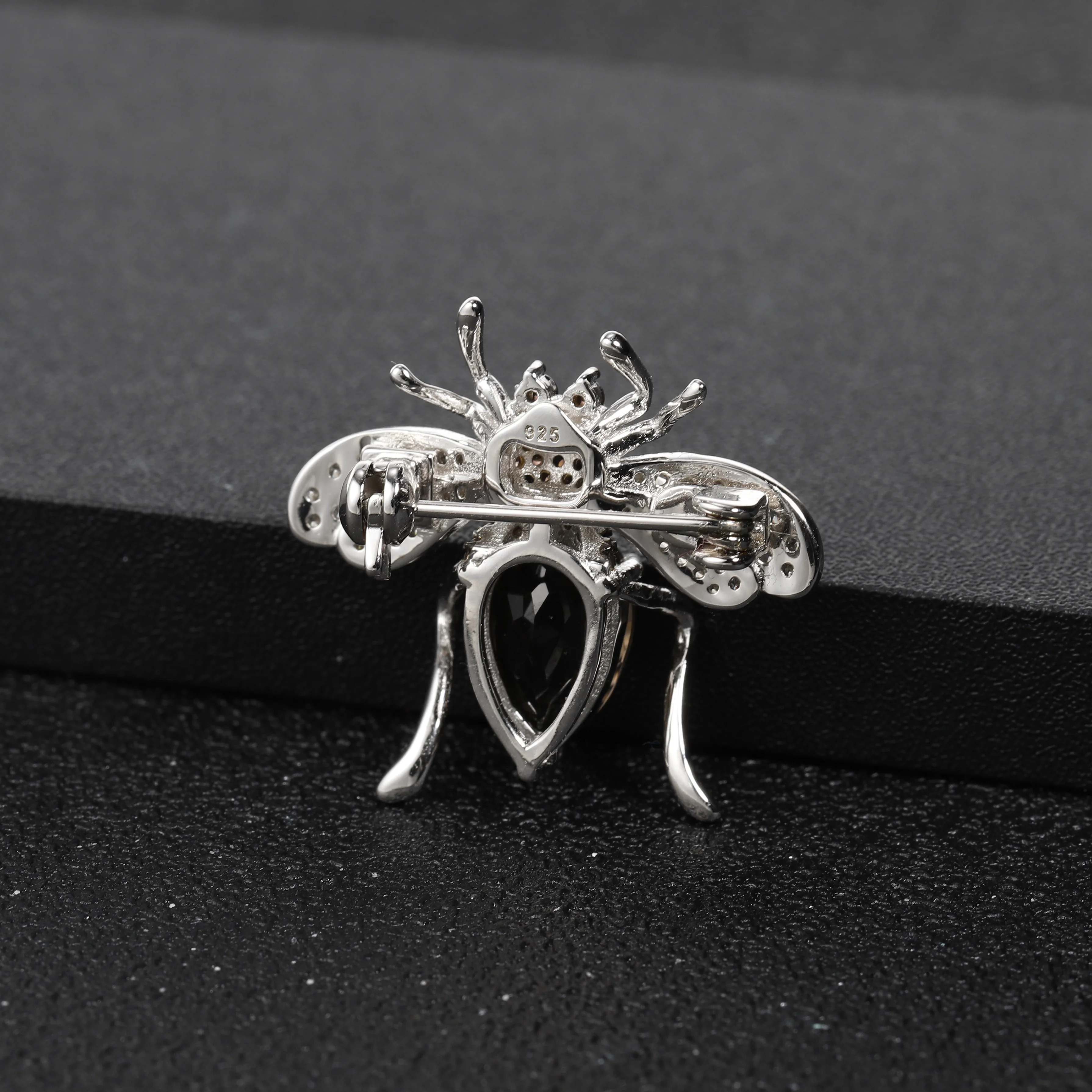 Abiding Natural Garnet Animal Elegant Vintage Brooch Silver Brooch 925 Sterling Silver Brooch Jewelry