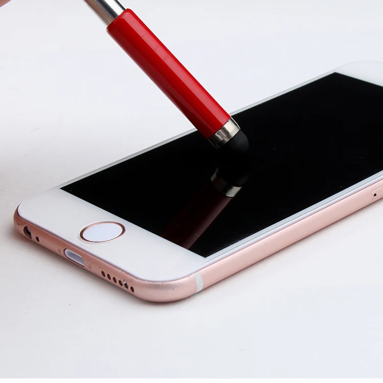 Two sections retractable touch pen Phone Accessories Promotional Gift Universal Capacitive Stylus Touchscreen Pen For Tablet PC