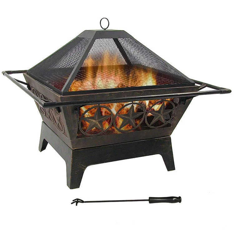 Kingjoy wood burning deep fire pits with customized patterns made in China