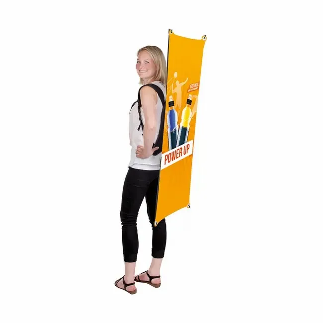 Promotion customs backpack x banner flag walking Backpack Banners for outdoor advertising
