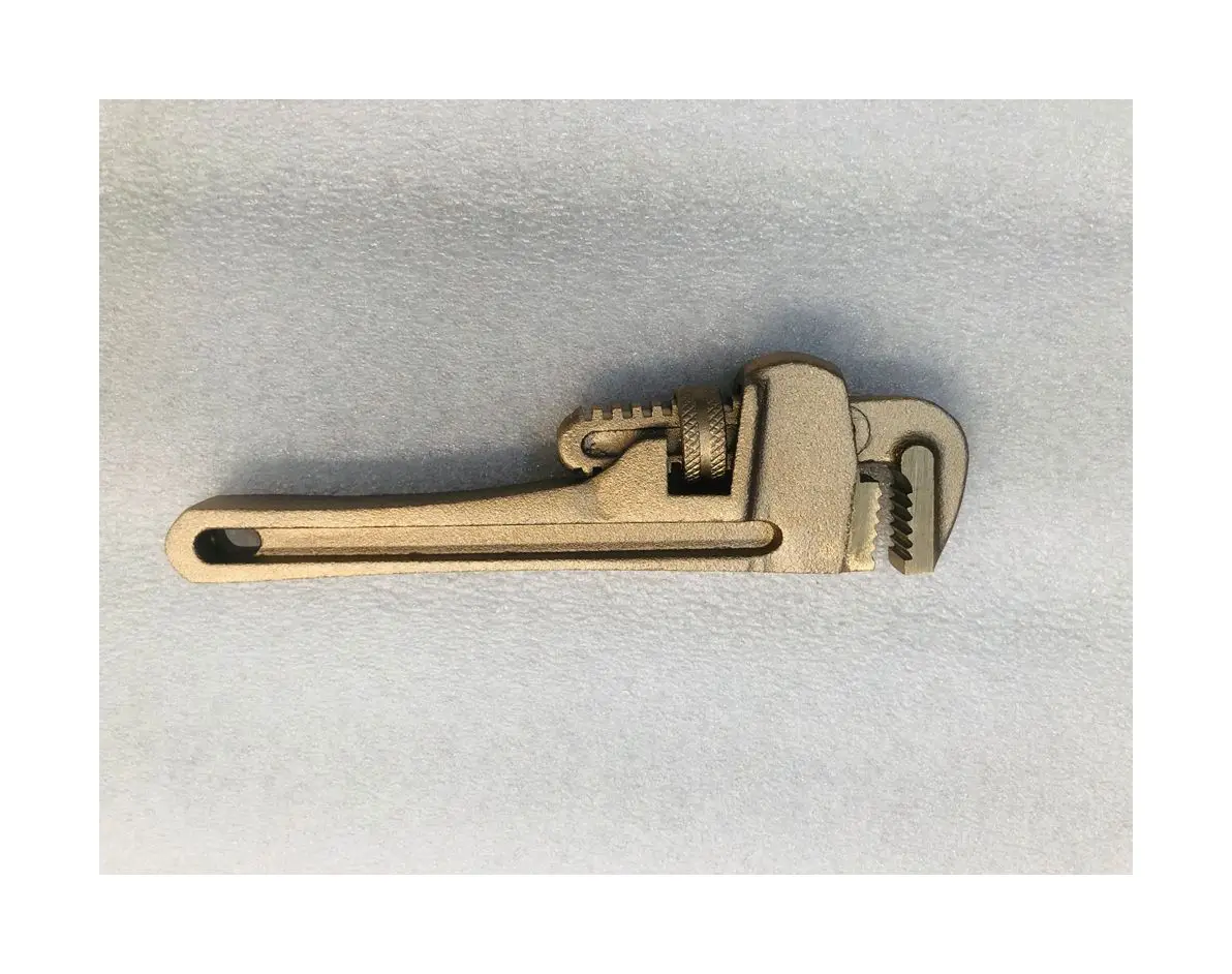 Non sparking tools hdd pipe wrench aluminum bronze 8inch 200mm torque pipe wrench