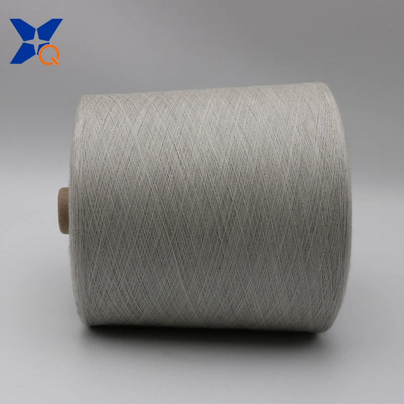 Ne50/1ply 20% stainless steel staple fiber  blended with 80% ultra fine  polyester metal conductive