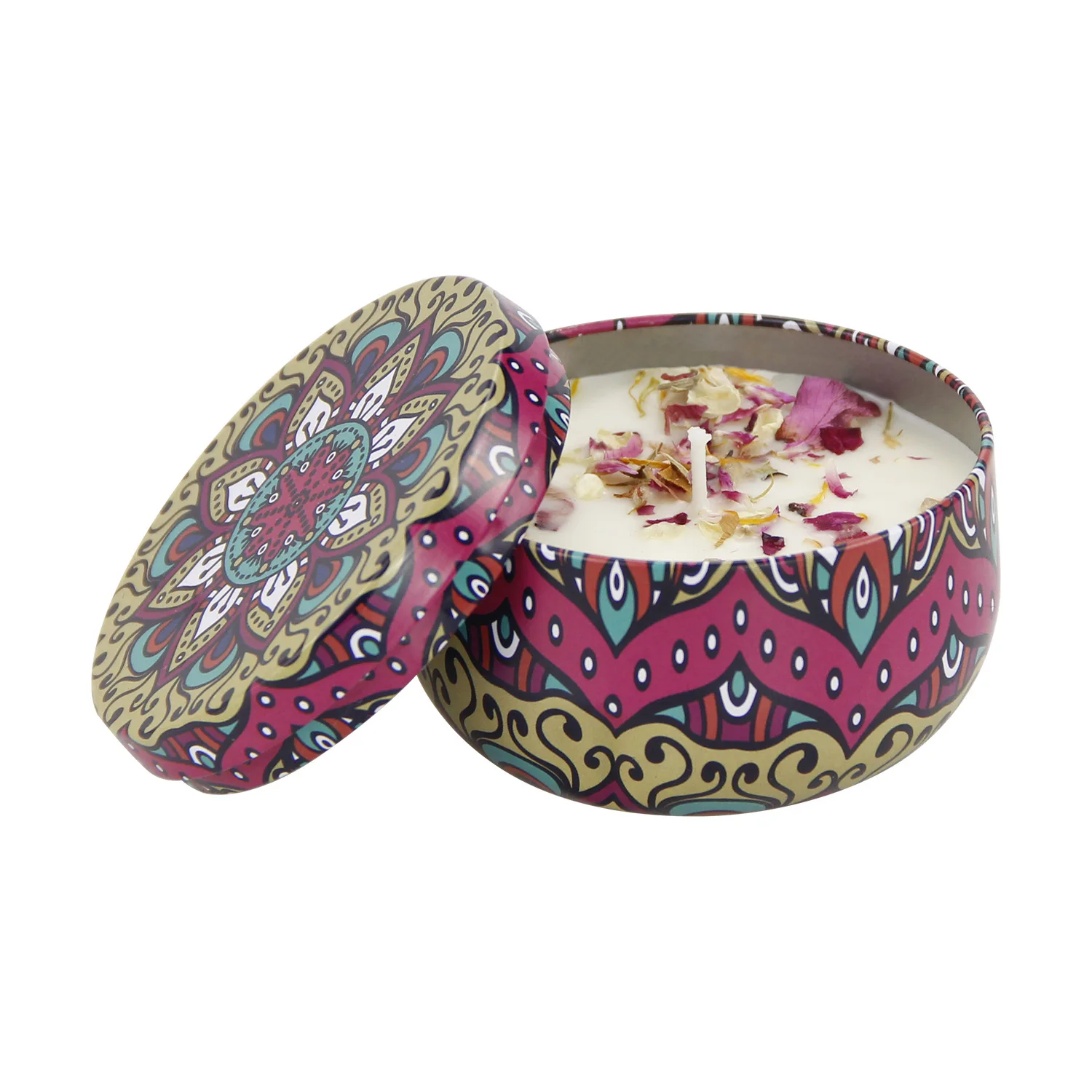 In stock dried flower candle scented set luxury luxury candles soy wax and fragrance for christmas gift for parents children