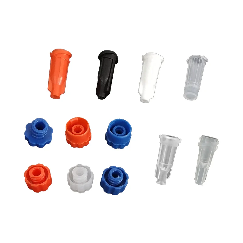 blue  front cover of dispensing syringe  Plastic Syringe Cover  Syringe Tip Cover