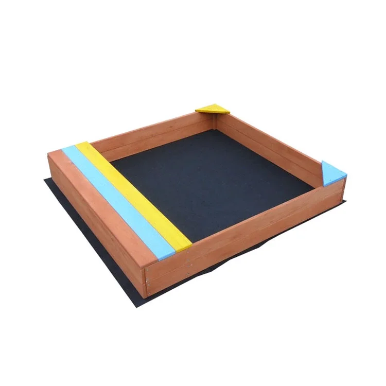 Hot Sale Wooden Sandbox Fir Wood Outdoor Sandpit Kids Sand Pit Toys with Benches