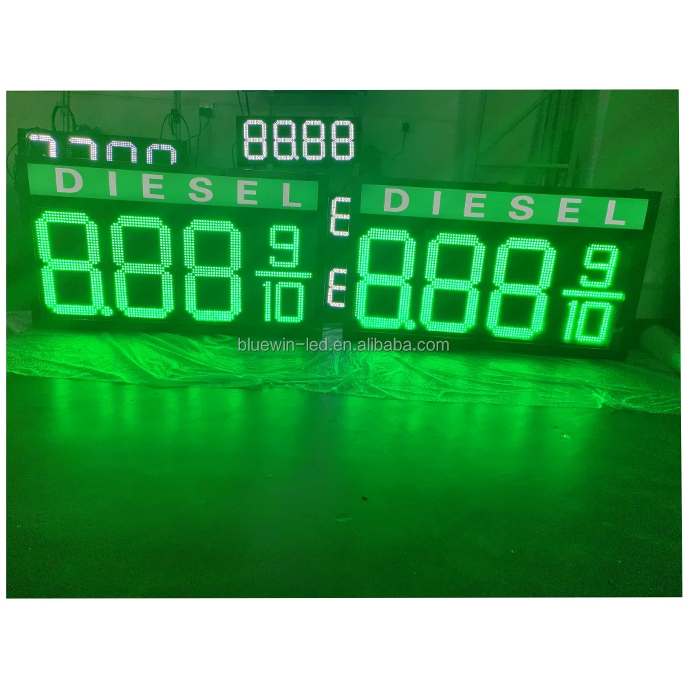 Double side led gas price sign with led display screen for gas station