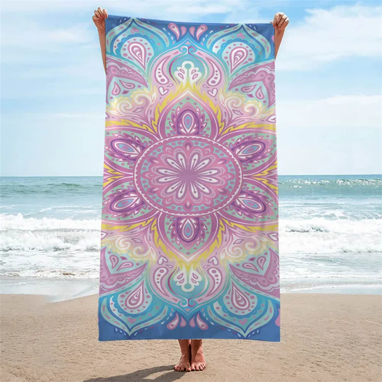 Wholesale Sand Free Beach Towel Boho Style Custom Digital Printed Summer Towels