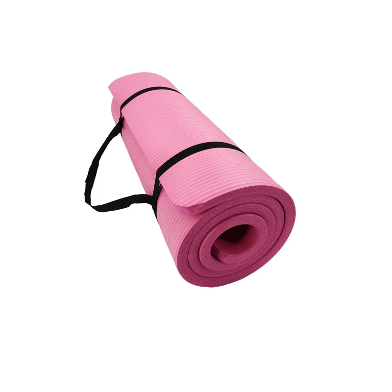 SMARTFIT Extra Thick Yoga And Pilates Mat NBR Anti-Tear Exercise Yoga Mat with Carrying Strap Non-Slip Fitness Mat