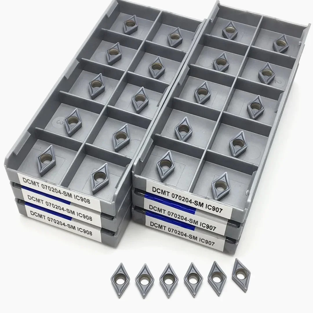 DCMT070204 SM IC907 IC908 внешний токарный инструмент металлический станок с ЧПУ твердосплавный автомобиля DCMT 070204