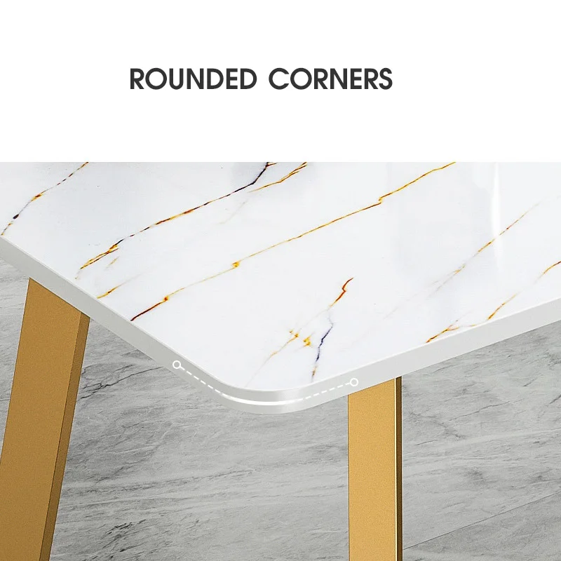 Multifunctional small apartment steel wood dining table dinner table for modern dining table