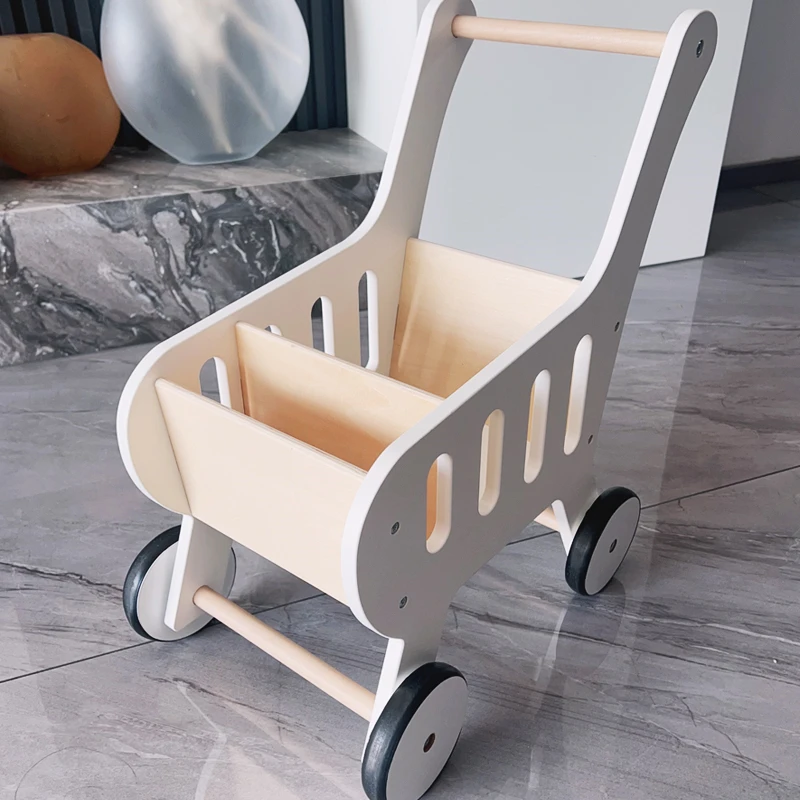 Wholesale Baby Learning Walker Push Cart Toy Wooden Kids Shipping Cart