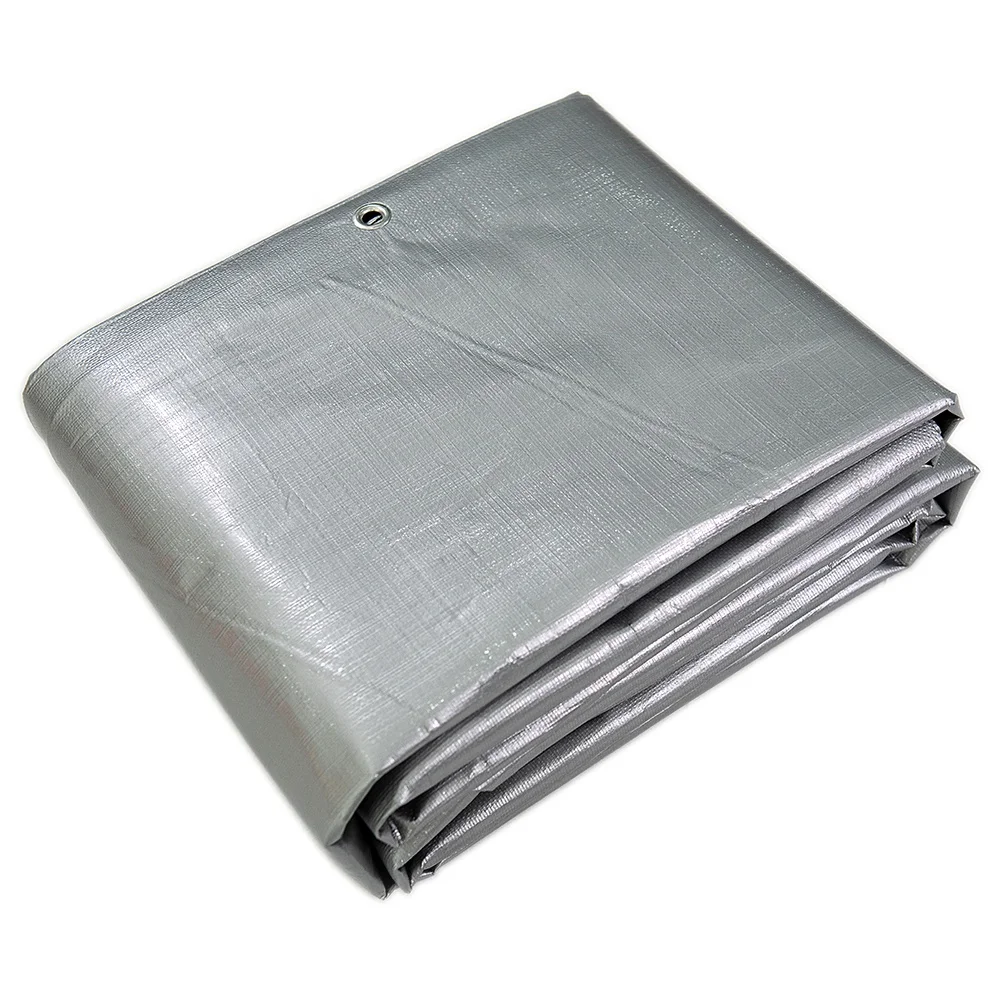 Black Silver Heavy Duty Density Weather And Yard Equipment Cover PE Tarp For Truck Tent Trailer Car Plastic Tarpaulin