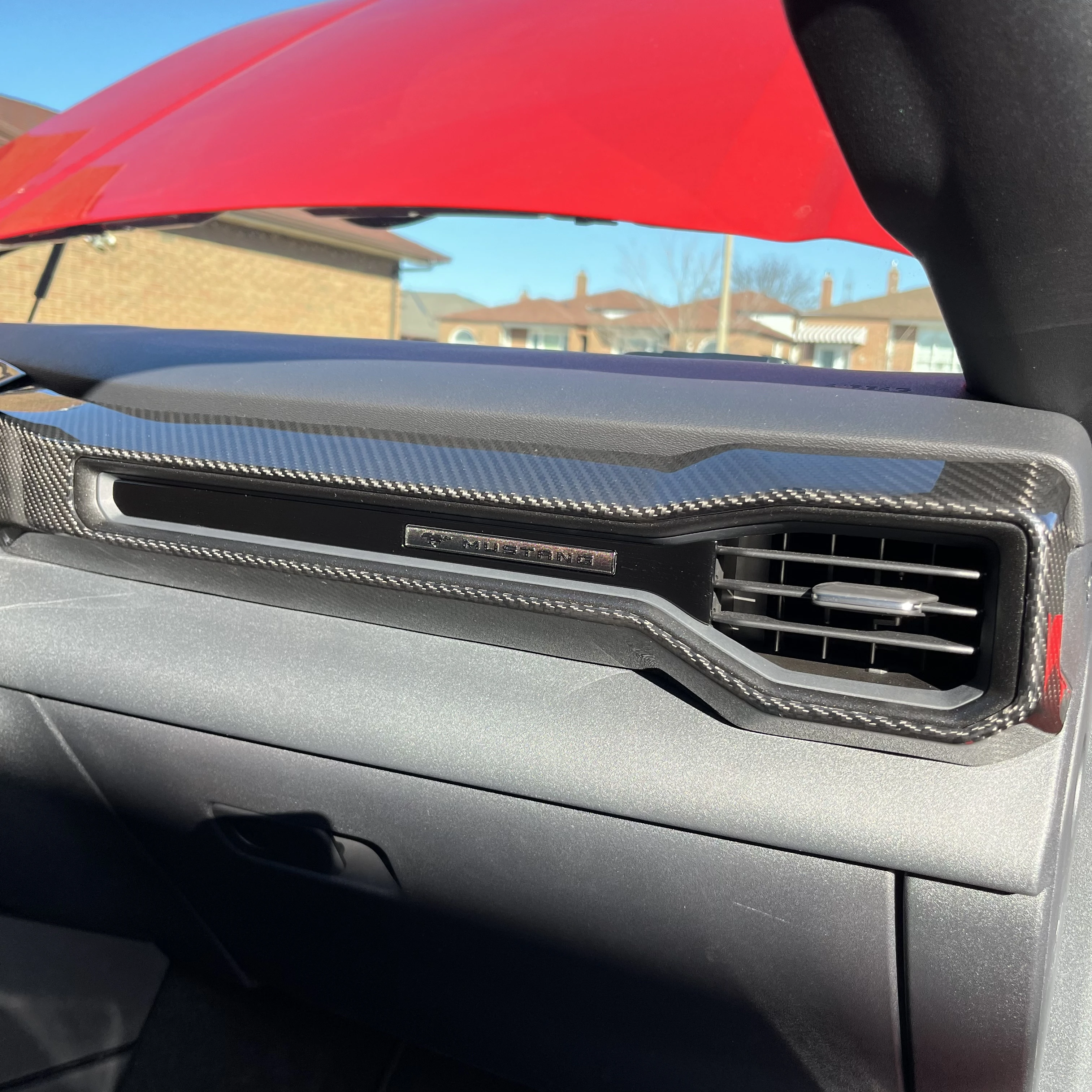 For Ford Mustang GT S650 2024 Car Mirror Cover Taillight Cover Engine Frame Key Case Exterior Interior Real Carbon Fiber